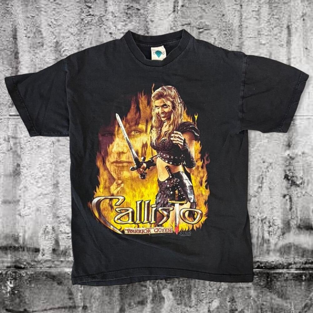 1997 Xena Warrior Princess Callisto Warrior Queen Graphic T-Shirt Black Large